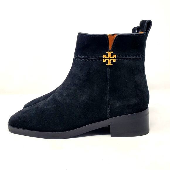 Tory Burch Everly Suede Leather Ankle Boot Booties Black 153799 Size US 6 M - Picture 4 of 9